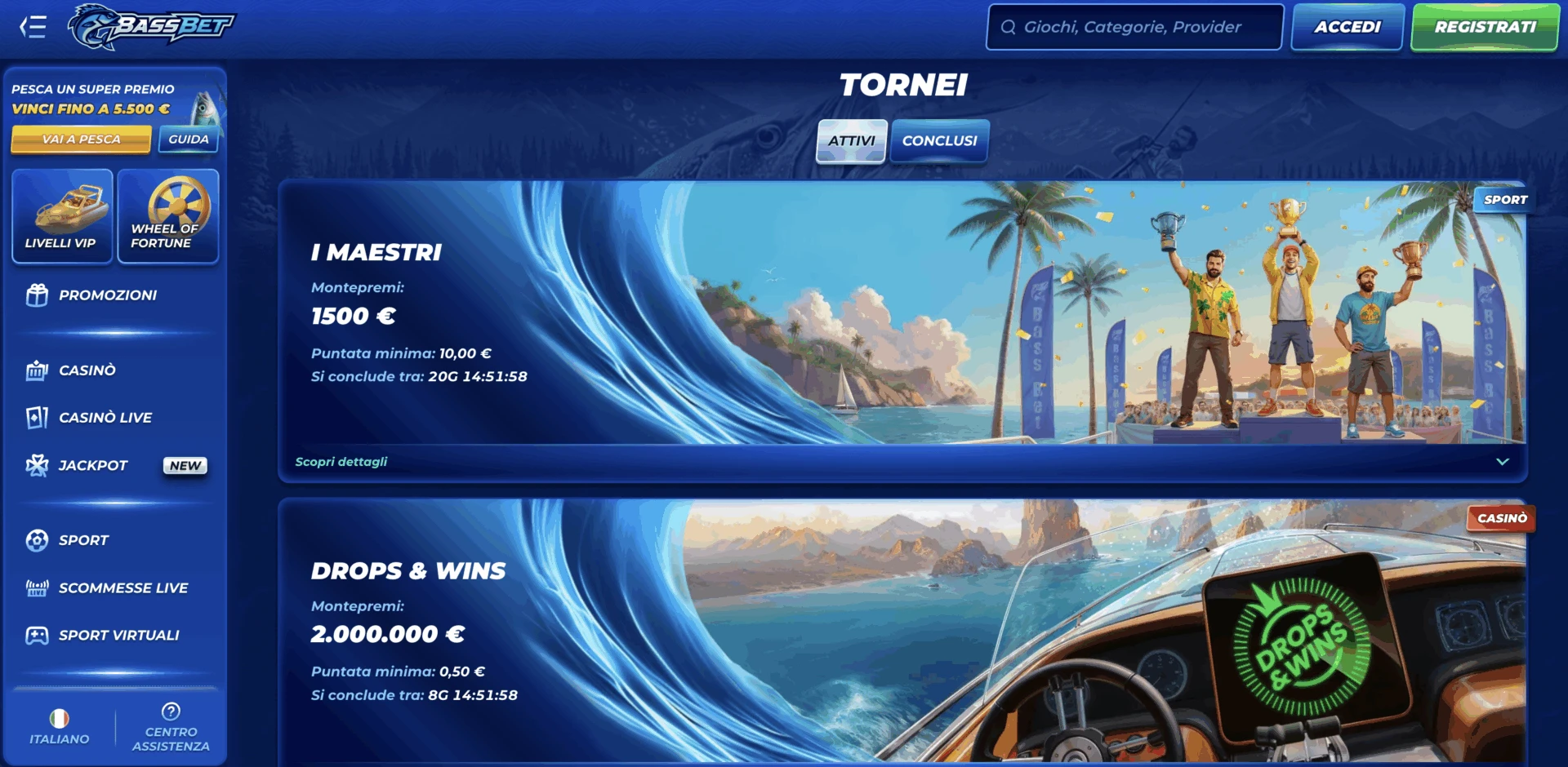 Torneo con montepremi su BassBet Casinò